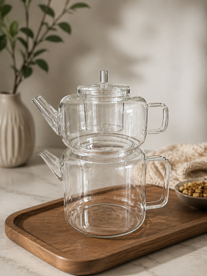 قوری وکتری شیشه ای2600ML