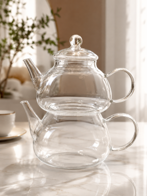 قوری وکتری شیشه ای2000ML