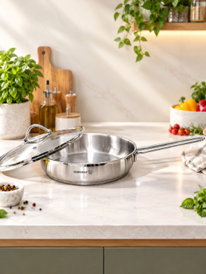 تابه تک دسته با درب شیشه ای